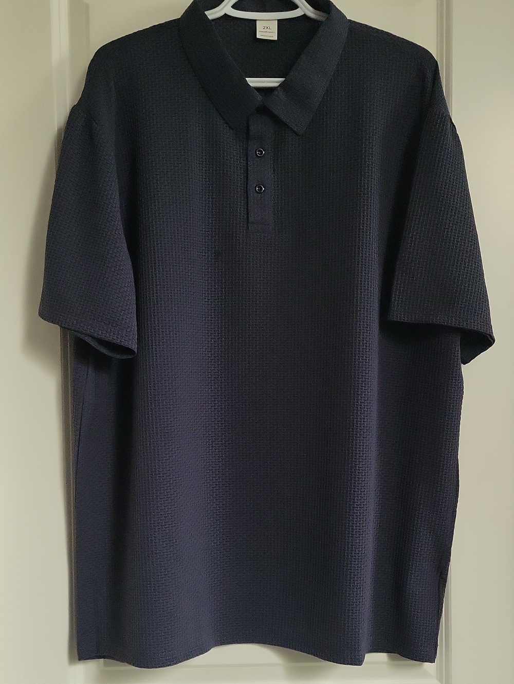 Men's Textured Gray Polo Shirt